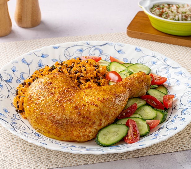 Pollo con arroz moro